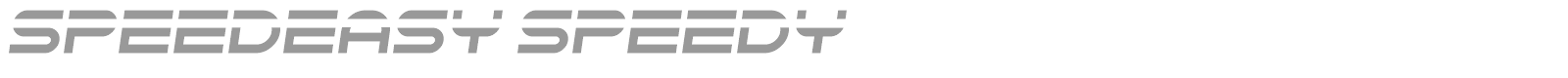 Speedeasy font preview